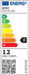 LED zrcadlové světlo 80cm, LED 12W/1200lm/4000K,QTEC Q-321B, černá