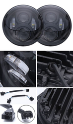 LED přední hlavní světlomety 7” 9-16V/60W (sada) DOT SAE E9