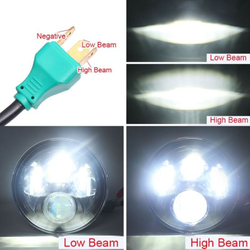 LED přední hlavní světlomety 7” 9-16V/60W (sada) DOT SAE E9
