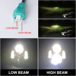 LED přední hlavní světlomety 7” 9-16V/45W (sada) DOT SAE HL (černé)