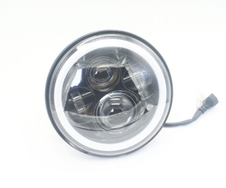 LED přední hlavní světlomet 5,75” s DRL 9-16V, 40W, DOT SAE, E9