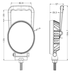 Pracovní hledací LED světlo s magnetem 10-30V/36W rozptylné, l:114mm
