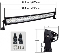 Pracovní světlo, LED rampa 80cm-31,5” prohnutá, 10-30V/180W