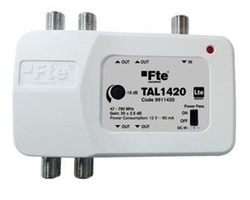 TAL1420 s LTE filtrem a regulací zisku, 4x výstup