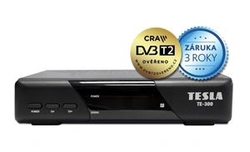 TESLA TE-300 - set-top box DVB-T2 (H.265/HEVC), ověřeno CRA