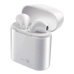 Bluetooth bezdrátová sluchátka i7s TWS bílé