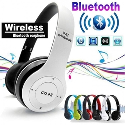 Bluetooth bezdrátová sluchátka P47 bílé