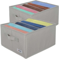 Organizér na oblečení 2 x 15 l, šedá Ruhhy