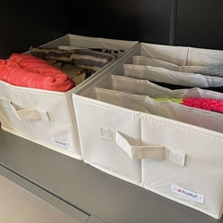 Organizér na oblečení 2 x 15 l, šedá Ruhhy