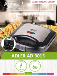 Sendvičovač toustovač ADLER AD 3015 750W