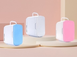 Přenosná cestovní lednice 12v 5l mini slim, bílá