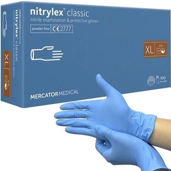 Nitrilové rukavice modré bez pudru 100ks./bal., velikost XL