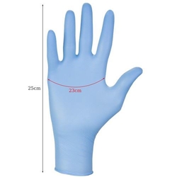 Nitrilové rukavice modré bez pudru 100ks./bal., velikost XL