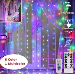 Vánoční osvětlení do oken- 100x LED, multicolor, rozměr 3x1m