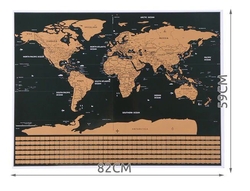 Stírací mapa světa 85x59cm