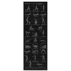 Podložka na jógu s ukázkami cviků 170 x 60 cm černá Trizand