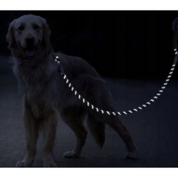 Vodítko pro psy reflexní kulaté 3 m černá + pouzdro na sáčky