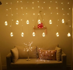 Vánoční osvětlení řetěz koule 3m 108LED teplá bílá
