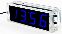 Digitální hodiny LED 082V4 - modré, STAVEBNICE