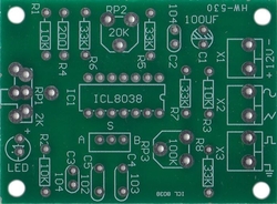 Signální generátor sinus, delta a obdélník 50Hz-5kHz s ICL8038