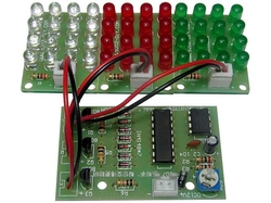 Stroboskop 12V s trojicí desek, celkem 48LED, STAVEBNICE