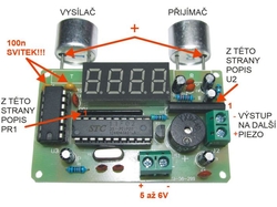 Ultrazvukový měřič vzdálenosti a alarm - STAVEBNICE