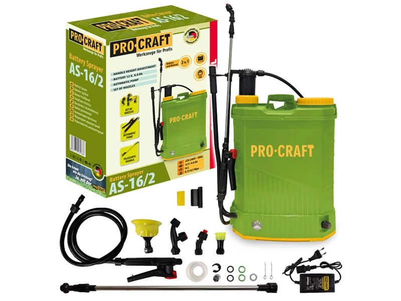 Postřikovač AKU PROCRAFT AS-16/2