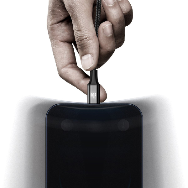 Kabel USB-C řady Baseus Rapid 3 v 1 pro M L T 20W 1,5 m černý
