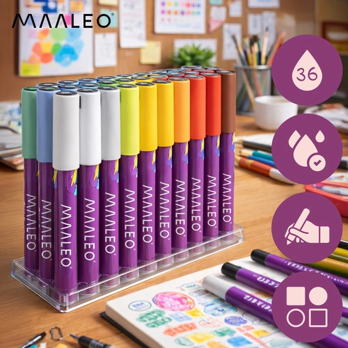 Akrylové fixy - sada 36 kusů Maaleo 25813