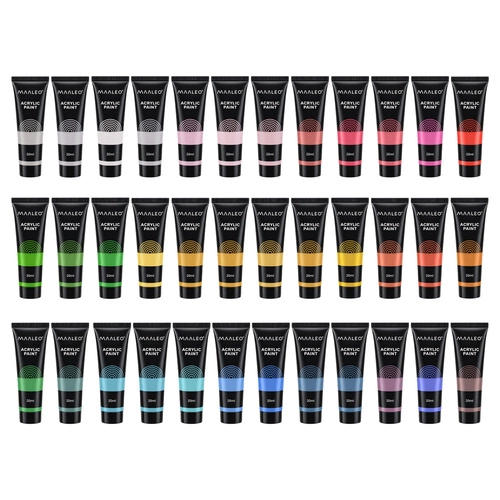 Akrylové barvy 20ml - 36 ks Maaleo